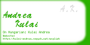 andrea kulai business card